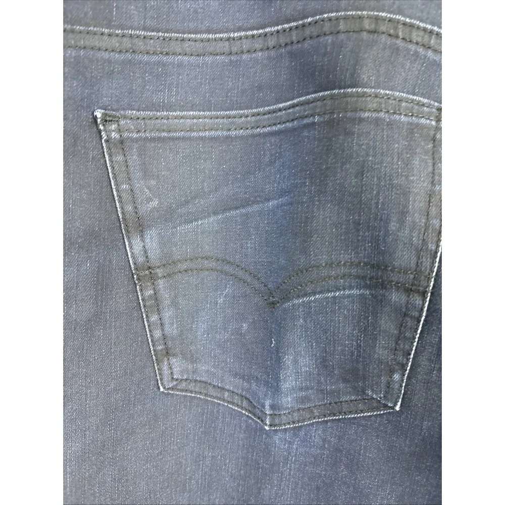 Levi's 569 Jeans Men's 38 x 32 Relaxed Leg Dark Wash Denim Black Patch Whiskers